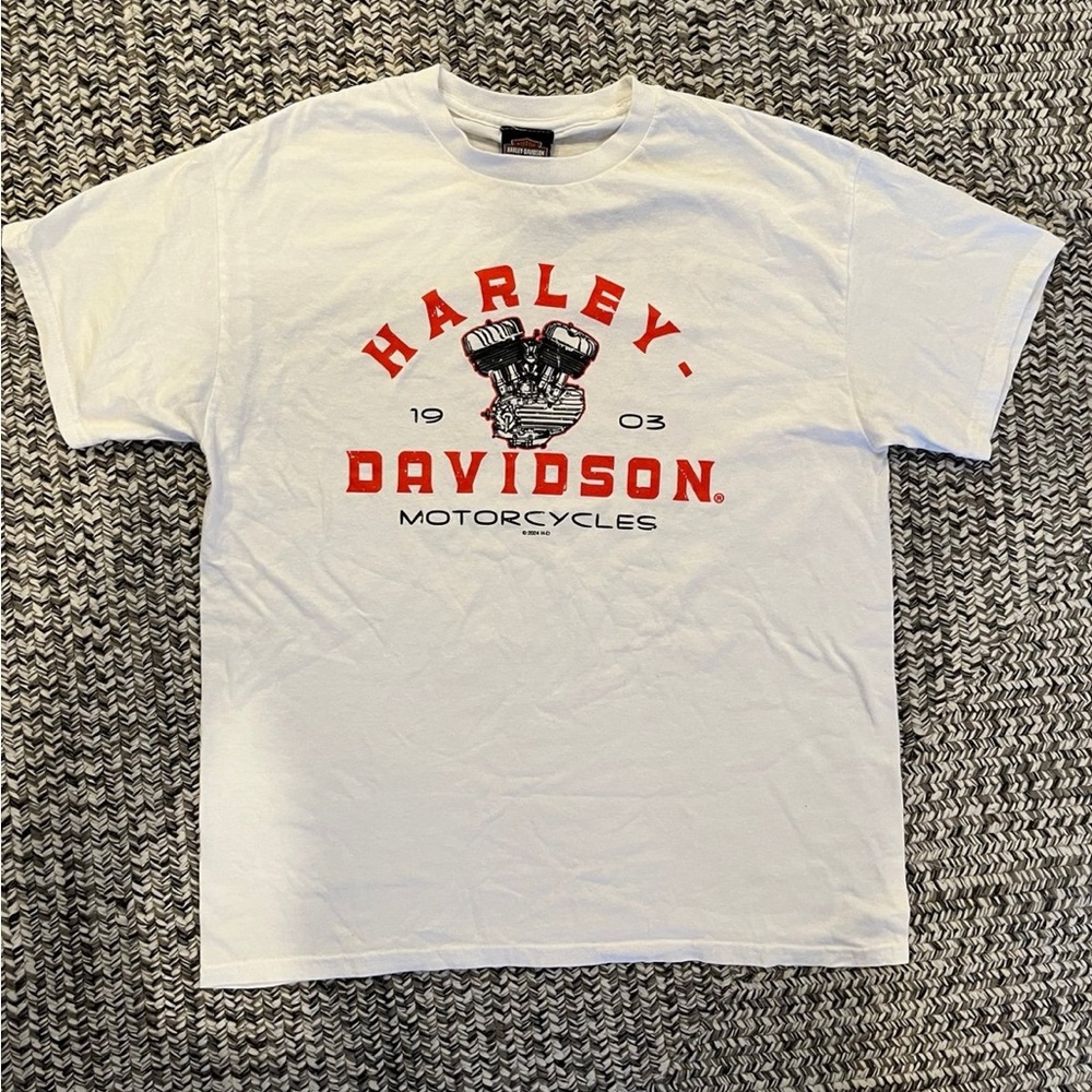 Sturgis South Dakota Harley-Davidson cotton t-shirt men’s Large red white black - Picture 2 of 6